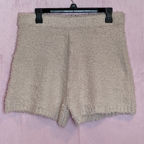 Gianni Bini Fiona Teddy Shorts in Champagne size Large